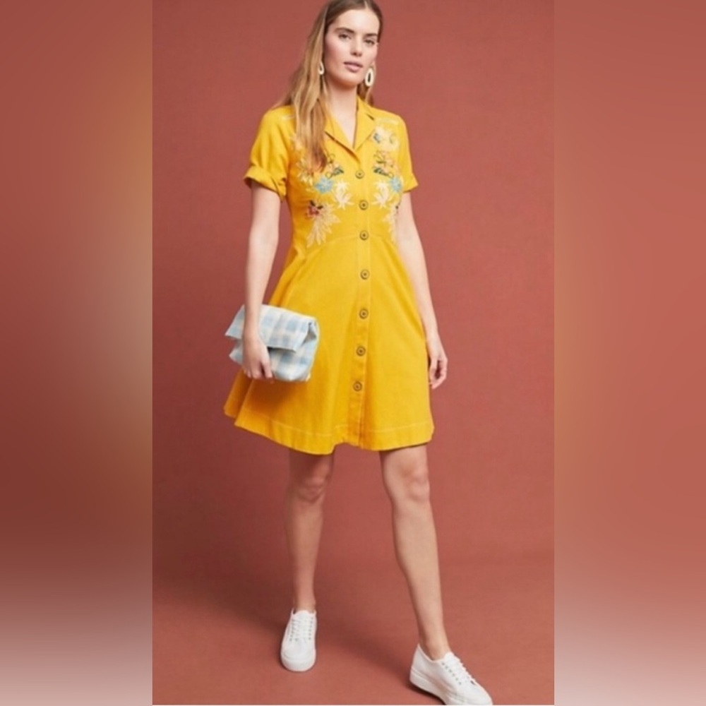 RARE Anthropologie Maeve Collared Dress size 8